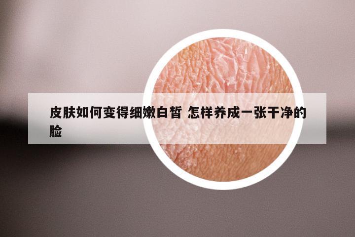 皮肤如何变得细嫩白皙 怎样养成一张干净的脸